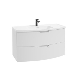 Sonas Arc 100Cm 2 Drawer Wall Hung Vanity Unit White