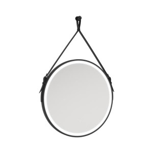 Sonas Astrid Style Round Matt Black Mirror 60Cm