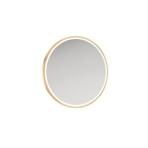 Sonas Astrid Beam Round Brushed Gold Mirror 60Cm