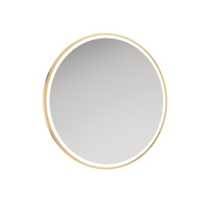 Sonas Astrid Beam Round Brushed Gold Mirror 80Cm