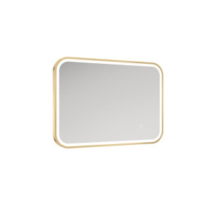 Sonas Astrid Beam Rectangle Brushed Gold Mirror 50Cm