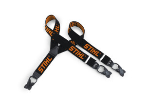 STIHL Szelki czarno-pomarańczowe. 110cm, na guziki