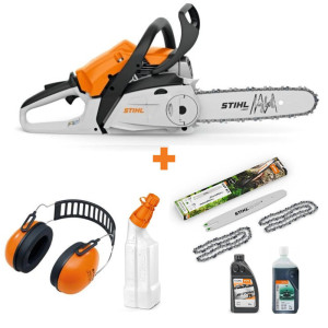 STIHL MS 172 C-BE PM3 35cm – Cut Kit 3, nauszniki, pojemnik i zestaw olejów