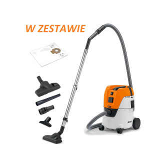STIHL SE 62 E – odkurzacz przemysłowy, 1400 W + adapter do elektronarzędzi