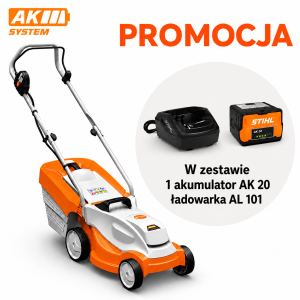 STIHL RMA 235 – kosiarka akumulatorowa, Zestaw: 2× AK 30 S + AL 101