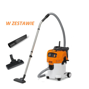 STIHL SE 122 E – odkurzacz przemysłowy, 1,5 kW, adapter do elektronarzędzi