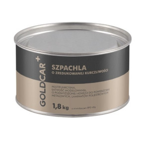 Goldcar+ Goldcar Szpachla Szpachlówka Uniwersalna O Zredukowanej Kurczliwości Biała 1,8kg Z Utwardzaczem