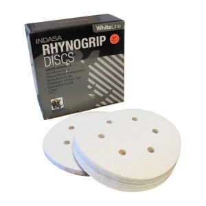 Krążek Biały Rhynogrip Na Rzep Indasa P360 150mm 6otw.