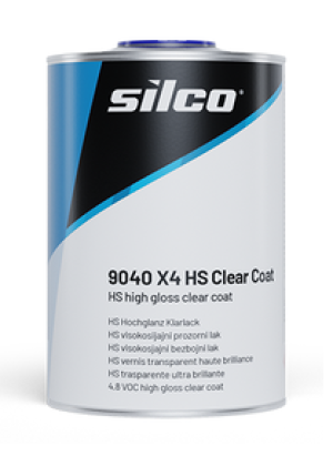 Lakier Samochodowy Bezbarwny Silco 9040 X4 Clear Coat, Hs,2:1, 1 L