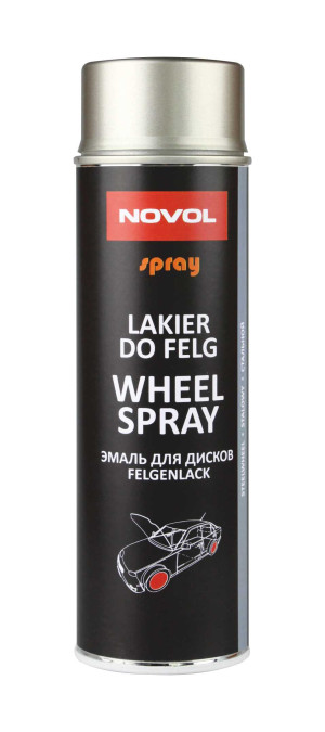 Lakier Akrylowy Do Felg Novol Wheel Spray Stalowy 500ml Spray