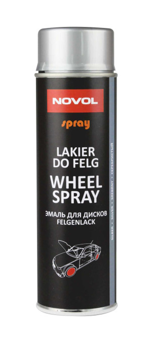 Lakier Akrylowy Do Felg Novol Wheel Spray Srebrny 500ml Spray
