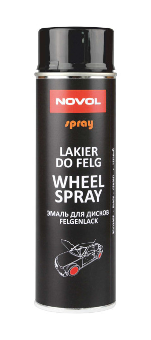 Lakier Akrylowy Do Felg Novol Wheel Spray Czarny 500ml Spray