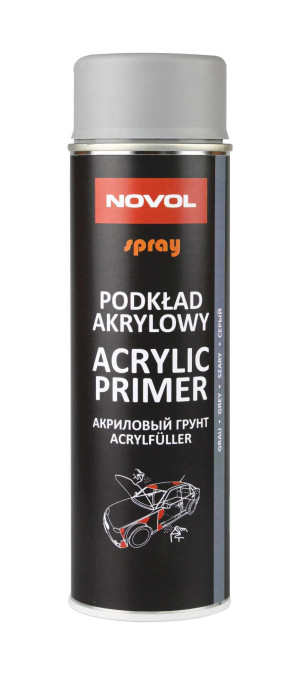 Podkład Akrylowy Novol Acrylic Primer Szary 500ml Spray