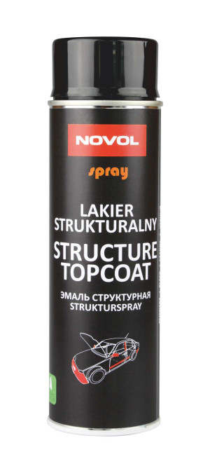 Lakier Samochodowy Strukturalny Novol Structure Topcoat Czarny 500ml Spray