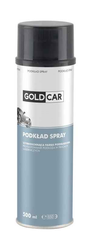Lakier Podkładowy Szybkoschnący Czarny Spray Goldcar 500ml
