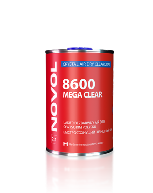 Lakier Samochodowy Novol 8600 Mega Clear - Lakier Samochodowy Bezbarwny Wysoki Połysk Air-dry 1l