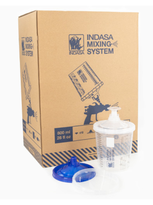 Indasa Mixing System Zestaw Kubki 800ml Pokrywki Filtr Rhyno
