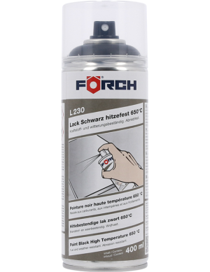 Wysokojakościowy Lakier Termiczny Spray Czarny Mat Forch L230 400ml
