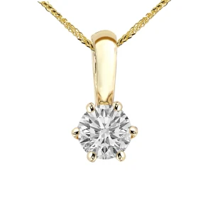 Zawieszka z diamentem 0.26 ct z żółtego złota Z0266ZB