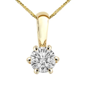 Zawieszka z diamentem 0.40 ct z żółtego złota Z0264ZB