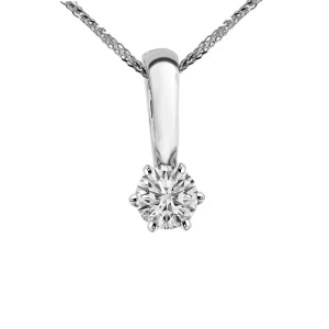 Zawieszka z diamentem 0.12 ct z białego złota Z0269BB