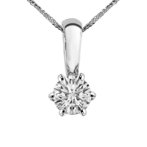 Zawieszka z diamentem 0.32 ct z białego złota Z0265BB