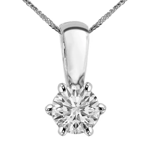 Zawieszka z diamentem 0.50 ct z białego złota Z0263BB