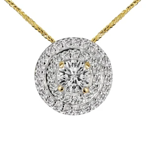 Zawieszka z diamentem 0.40 ct z żółtego złota Z0578ZB