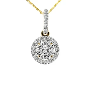 Zawieszka z diamentem 0.32 ct z żółtego złota Z0572ZB