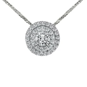 Zawieszka z diamentem 0.27 ct z białego złota Z0576BB