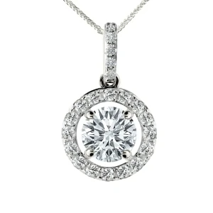 Zawieszka z diamentem 0.45 ct z białego złota Z0567BB