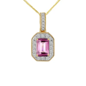 Zawieszka z turmalinem 0.68 ct z żółtego złota Z0483ZU