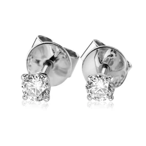 Kolczyki z diamentem 0.38 ct z białego złota K0247BB