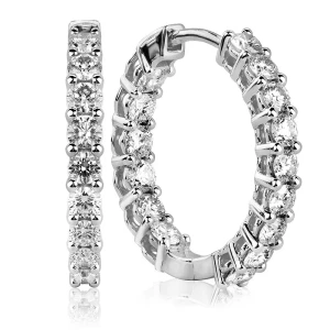 Kolczyki z diamentem 2.43 ct z białego złota K0437BB