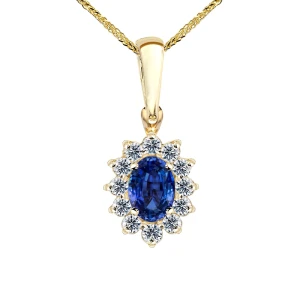 Zawieszka z szafirem 0.83 ct z żółtego złota Z0601ZS