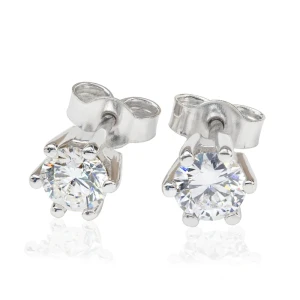 Kolczyki z diamentem 0.80 ct z białego złota K0132BB