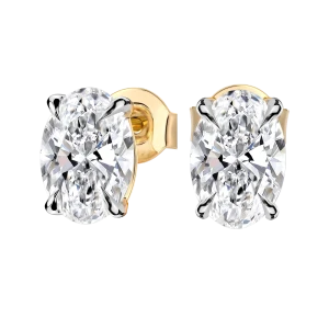 Kolczyki z diamentem laboratoryjnym 2.00 ct z żółtego złota K0810ZB