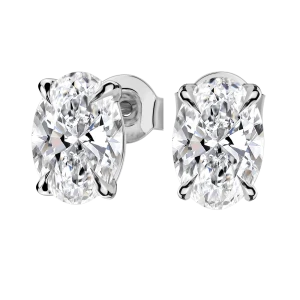 Kolczyki z diamentem laboratoryjnym 3.00 ct z białego złota K0811BB