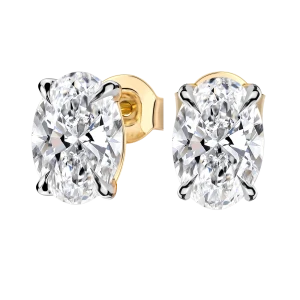 Kolczyki z diamentem laboratoryjnym 3.00 ct z żółtego złota K0811ZB