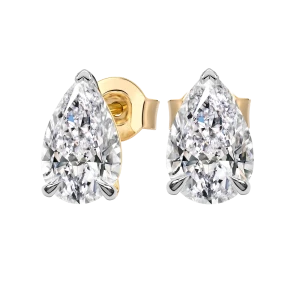 Kolczyki z diamentem laboratoryjnym 2.00 ct z żółtego złota K0815ZB