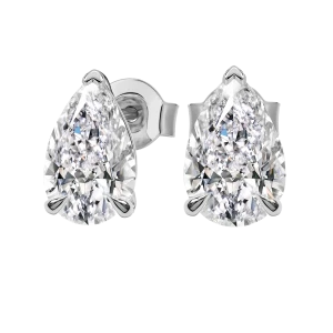 Kolczyki z diamentem laboratoryjnym 3.00 ct z białego złota K0816BB