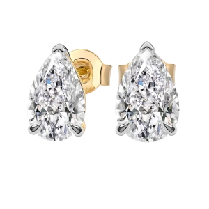 Kolczyki z diamentem laboratoryjnym 3.00 ct z żółtego złota K0816ZB