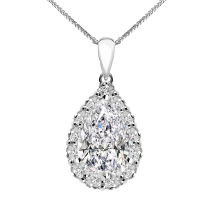 Zawieszka z diamentem laboratoryjnym 2.70 ct z białego złota Z0800BB