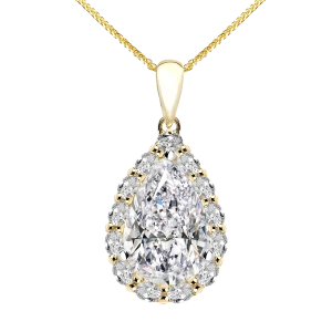 Zawieszka z diamentem laboratoryjnym 2.70 ct z żółtego złota Z0800ZB