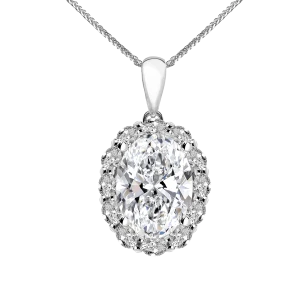 Zawieszka z diamentem laboratoryjnym 2.00 ct z białego złota Z0801BB