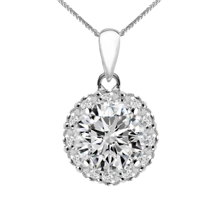 Zawieszka z diamentem laboratoryjnym 2.69 ct z białego złota Z0802BB