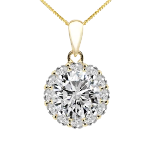 Zawieszka z diamentem laboratoryjnym 2.69 ct z żółtego złota Z0802ZB