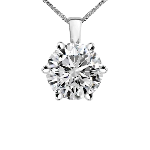 Zawieszka z diamentem laboratoryjnym 2.00 ct z białego złota Z0816BB