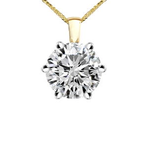 Zawieszka z diamentem laboratoryjnym 2.00 ct z żółtego złota Z0816ZB