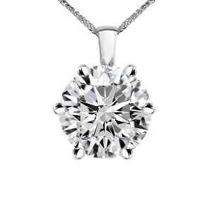 Zawieszka z diamentem laboratoryjnym 3.00 ct z białego złota Z0817BB